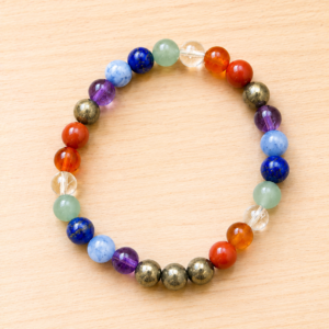 Bracelet Chakras Rééquilibrés en pierres naturelles 6 mm – harmonie des 7 chakras – Poussière Oracles